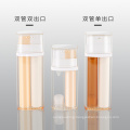 30ml Luxury Double Tube New Design Plastic Eye Cream Serum Container Customized Empty Lotion Bottle for skin care packaging